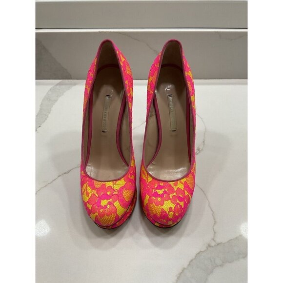 Nicholas Kirkwood Pink Lace Pumps Size EU 37/US 6.5 - Picture 2 of 7